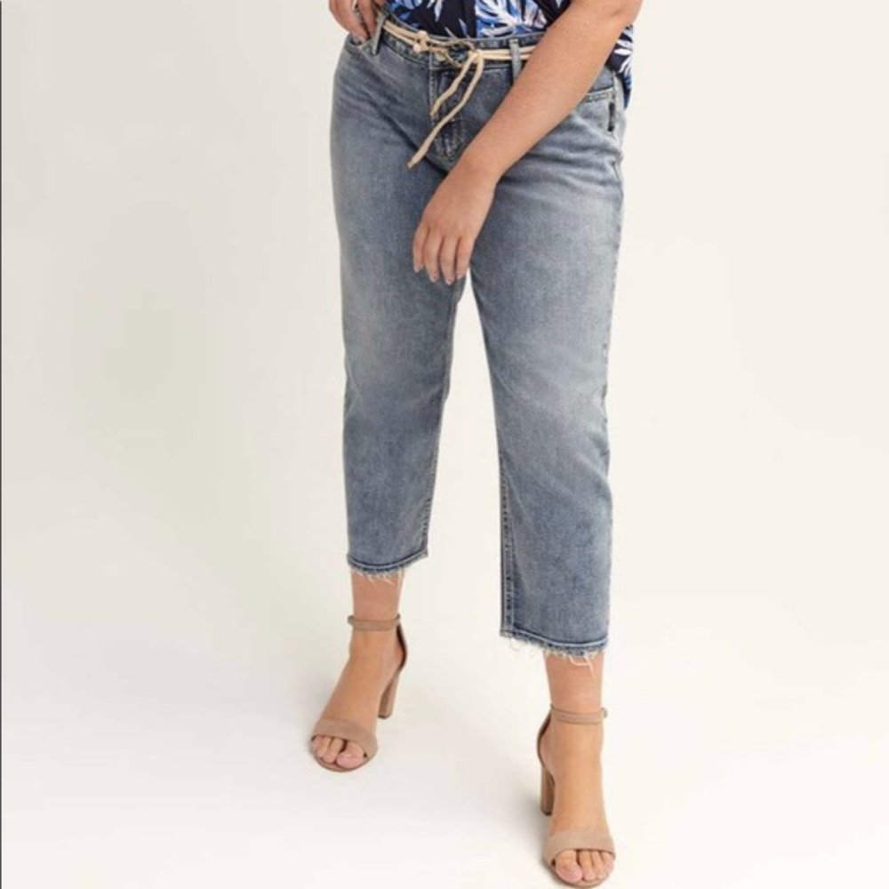 Silver Light Wash Jeans Women’s Elyse Slim Crop Size 27